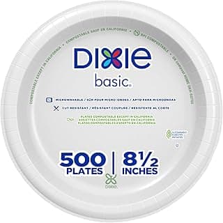 Dixie Basic 8.5 Inch Light-Weight Paper Plates By GP P…, White