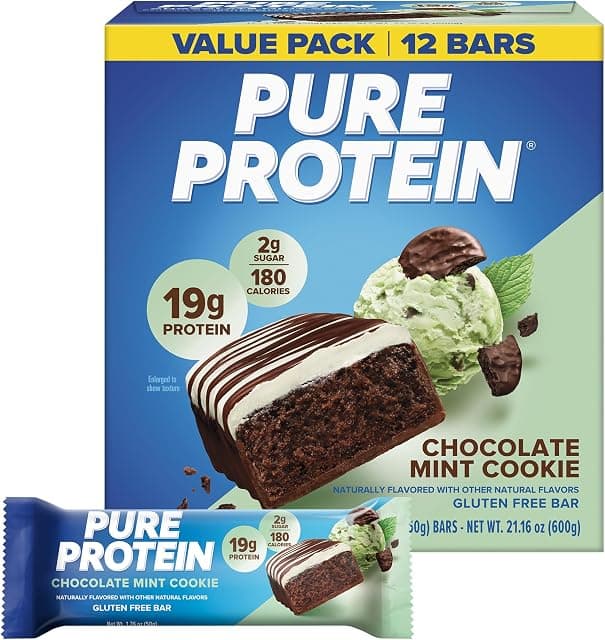 Pure Protein Chocolate Mint Cookie Protein Bars – 20g Protein