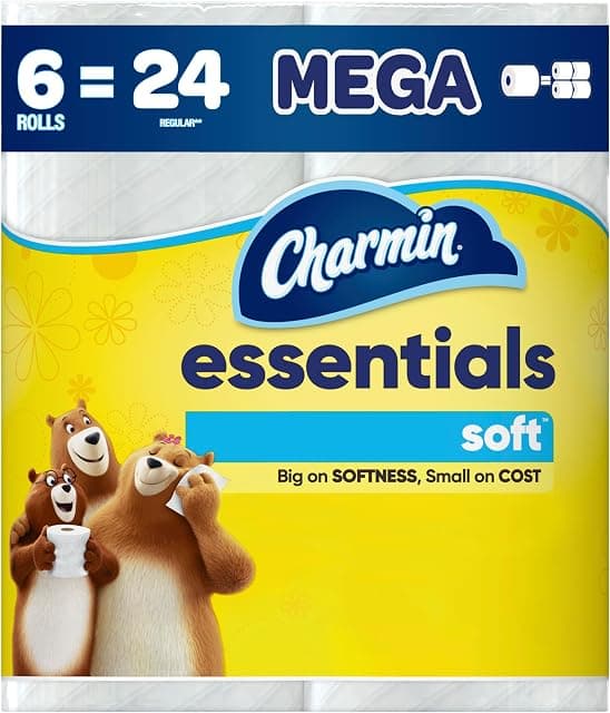 Charmin Essentials Soft Toilet Paper 6 M…, 330 sheets per roll