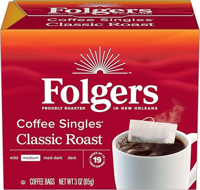 Folgers Coffee Singles Classic Roast Medium Roast Coffee