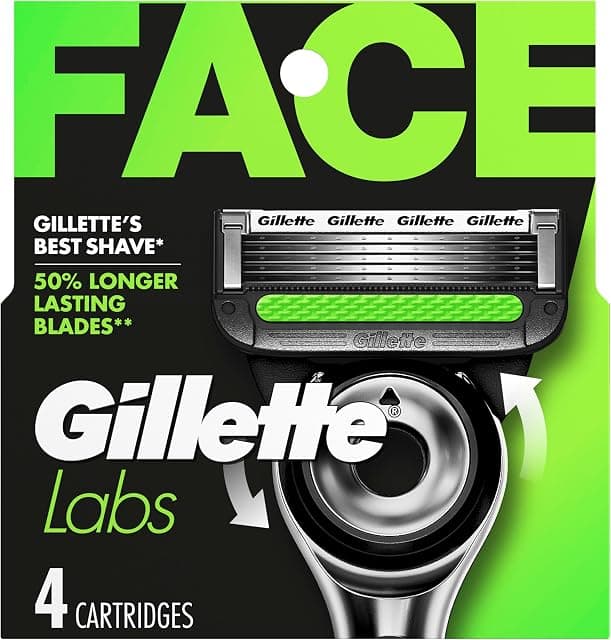 Gillette Labs Razor Blade Shaving Refills for Men, 4 count