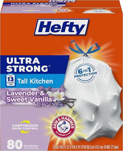 Hefty Ultra Strong 13 Gallon Trash Bags, Tall Kitchen